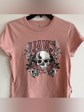 Van’s Pink Skull T-Shirt | Small